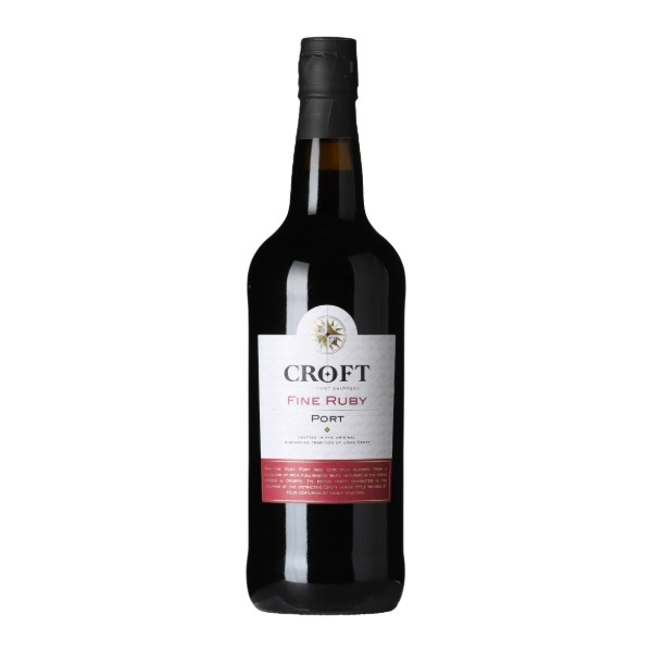 Croft Fine Ruby Port wine bottle