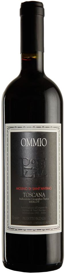 Ommio Merlot Molino di Sant'Antimo Toscana 2018 wine bottle