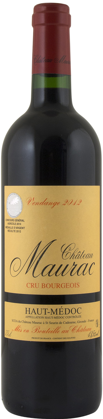 Chateau Maurac Haut-Medoc Cru Bourgeois 2012 wine bottle