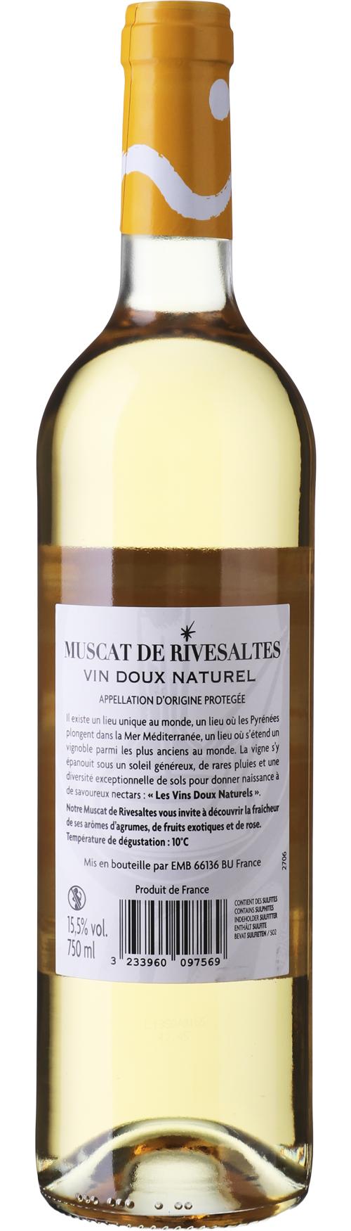 Vignerons Catalans A.O.P.  Muscat de Rivesaltes Vin Doux Naturel wine bottle