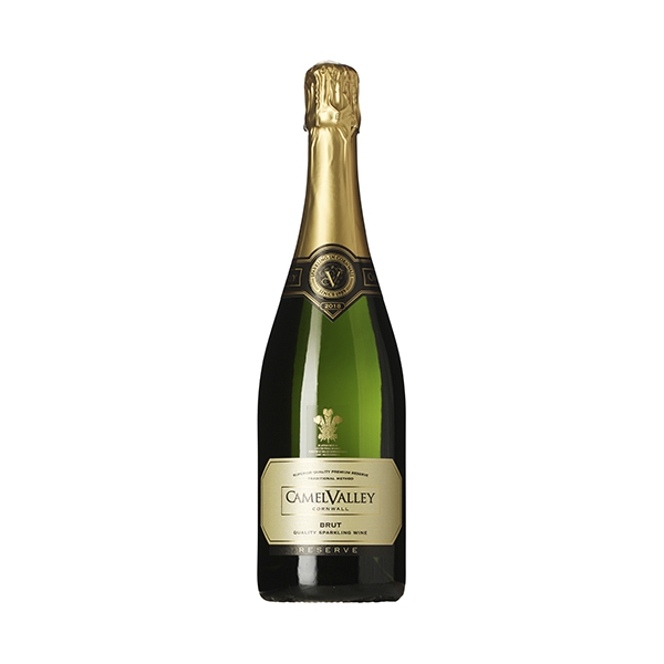 Camel Valley Brut wine bottle