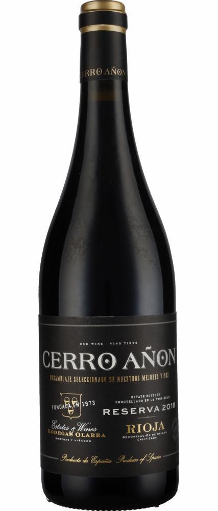 2019 Rioja Cerro Añón Reserva Bodegas Olarra                           wine bottle