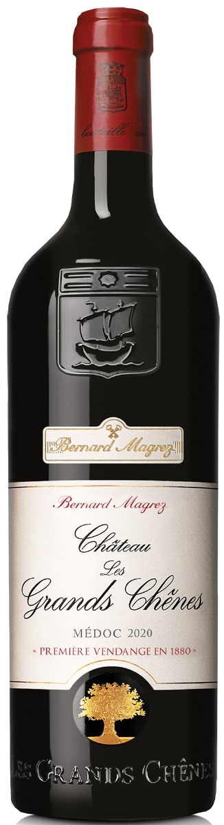 Château Les Grands Chênes Médoc 2020 i trækasse wine bottle