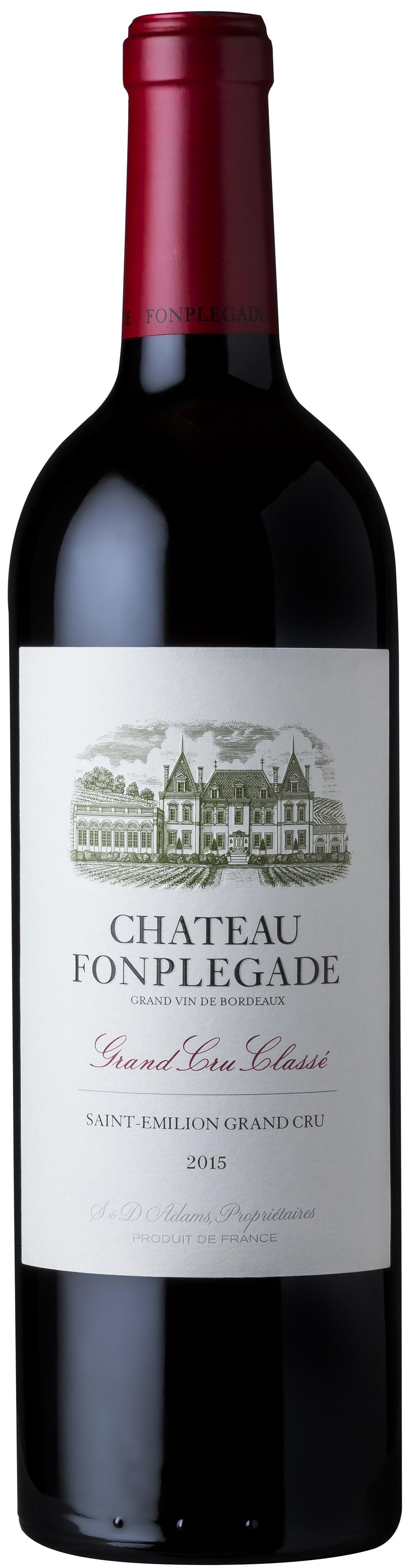 Chateau Fonplegade Saint-Emilion Grand Cru Classé 2015 wine bottle