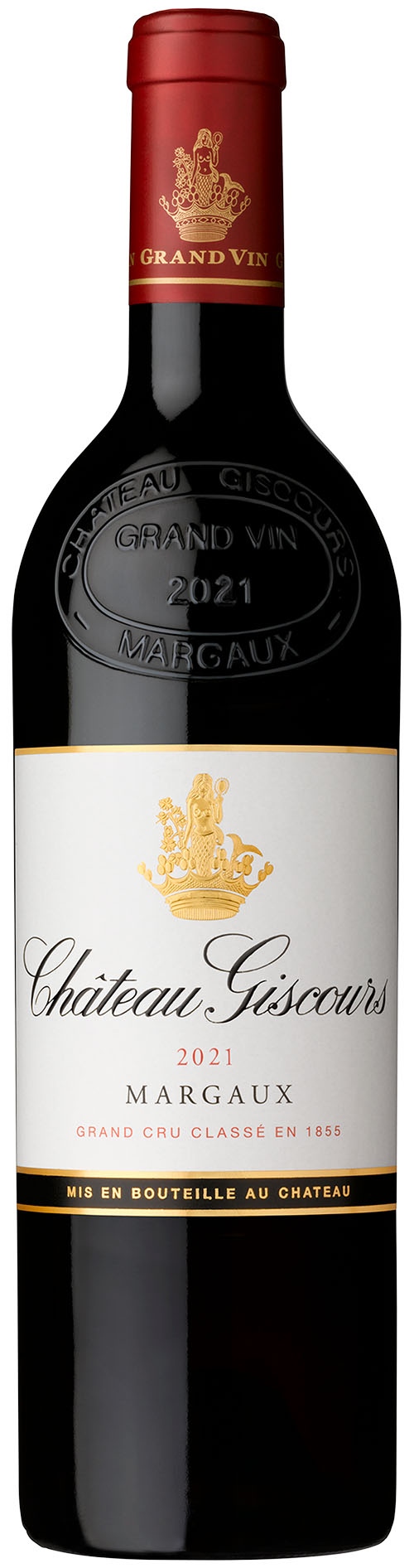 Chateau Giscours Margaux 3. Cru Classé 2021 i trækasse wine bottle