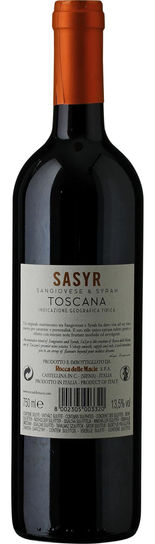 Rocca delle Macìe Sasyr Toscana IGT wine bottle
