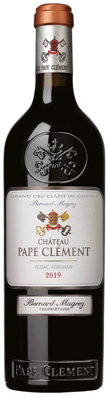 Chateau Pape Clement Pessac-Léognan Cru Classé Rouge 2019 i trækasse wine bottle