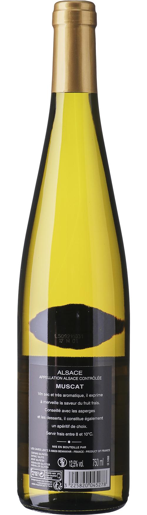 Lentz Muscat wine bottle
