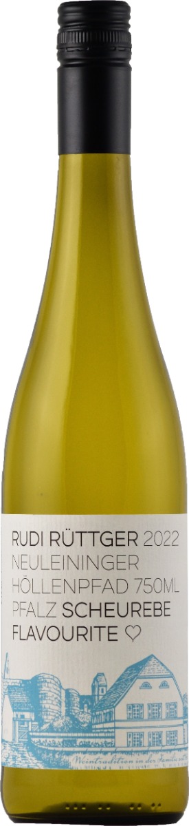 Rudi Rüttger Neuleininger Höllenpfad Scheurebe Flavourite Pfalz 2022 wine bottle