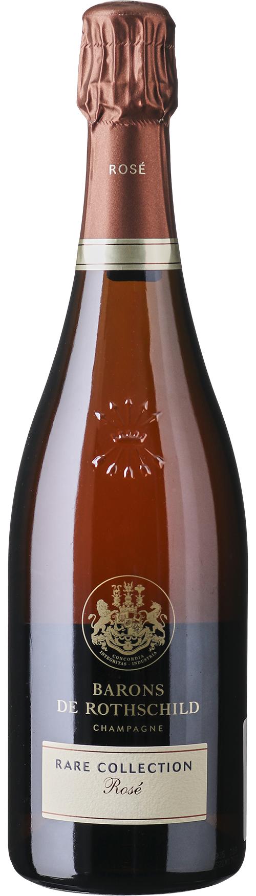 Champagne Barons de Rothschild Rare Collection Rosé wine bottle