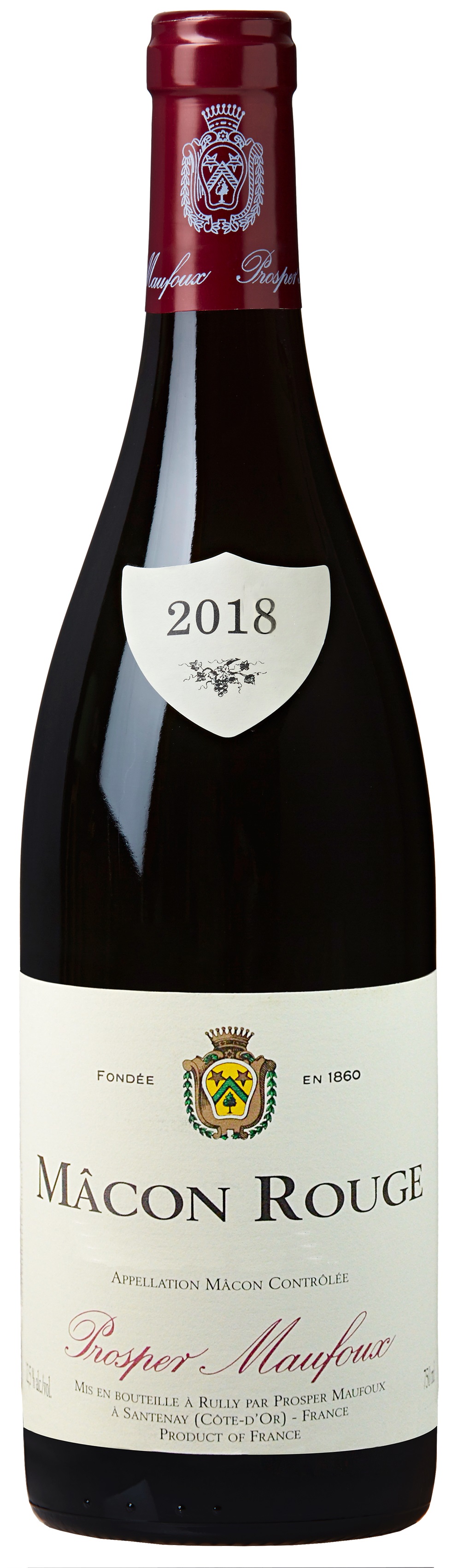 Prosper Maufoux Macon Rouge 2018 wine bottle