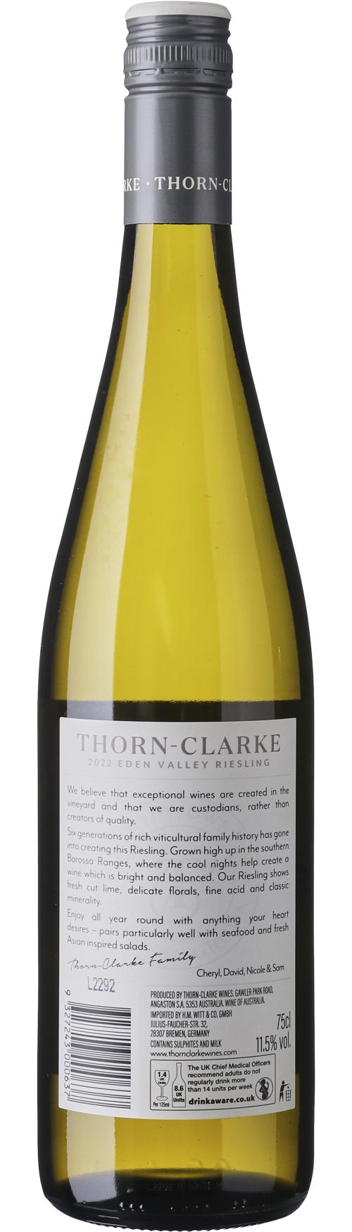 Thorn-Clarke Riesling wine bottle