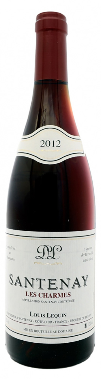 Domaine Louis Lequin et Fils Santenay Les Charmes 2012 wine bottle