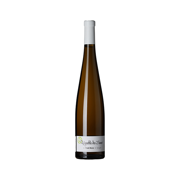 Vignoble des 2 Lunes Pinot Blanc Apogee wine bottle