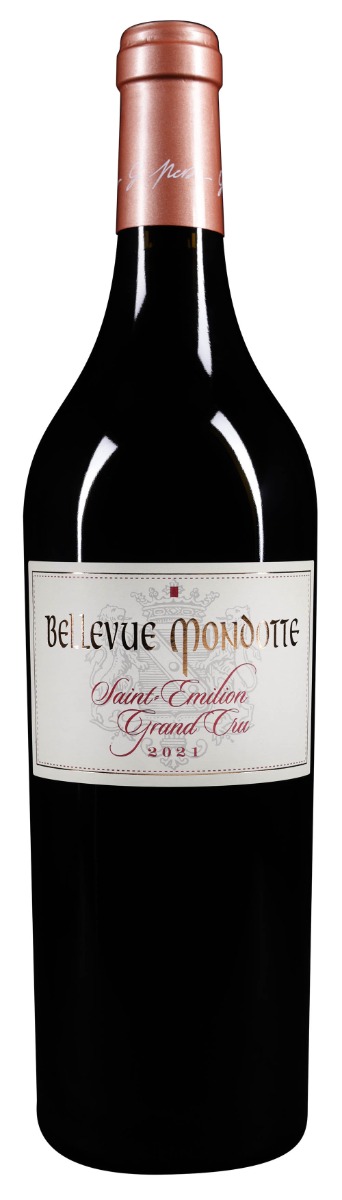 Chateau Bellevue Mondotte St. Emilion 2021 i trækasse wine bottle