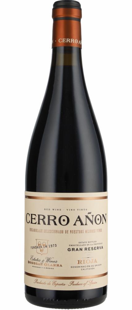 2018 Rioja Cerro Añón Gran Reserva Bodegas Olarra                           wine bottle