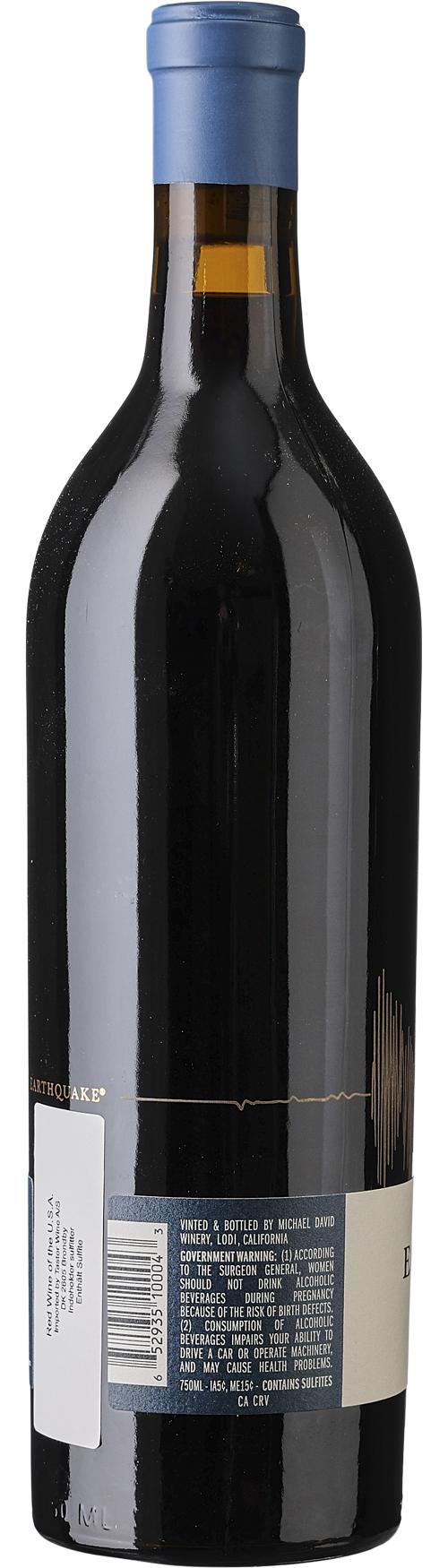 Michael David Winery Earthquake Old Vine Zinfandel, Lodi wine bottle