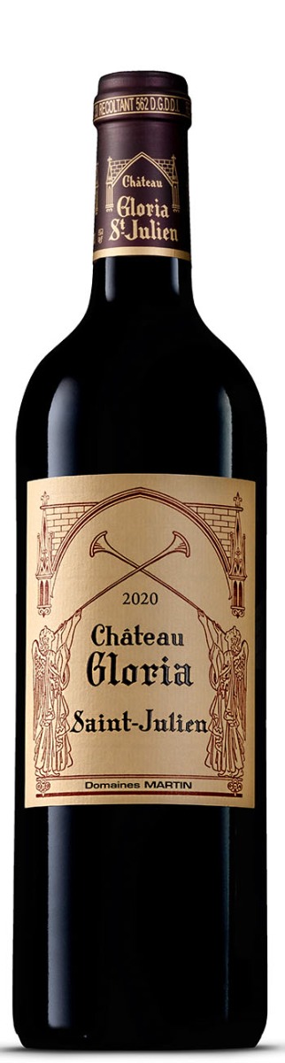 Chateau Gloria St-Julien 2020 i trækasse wine bottle