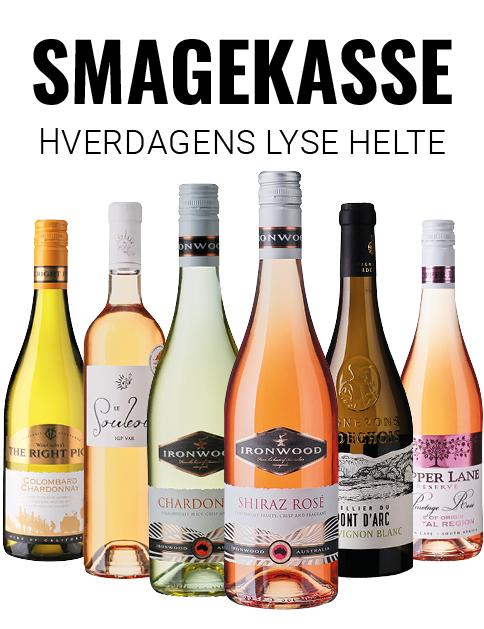 Hverdagens lyse helte smagekasse rosé og hvidvin wine bottle