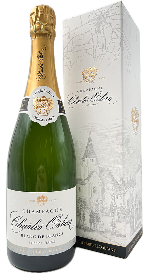 Charles Orban Champagne Blanc de Blancs Brut med gaveæske wine bottle