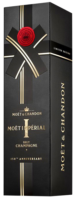 Moet & Chandon Imperial Brut 150 ans i gaveæske wine bottle