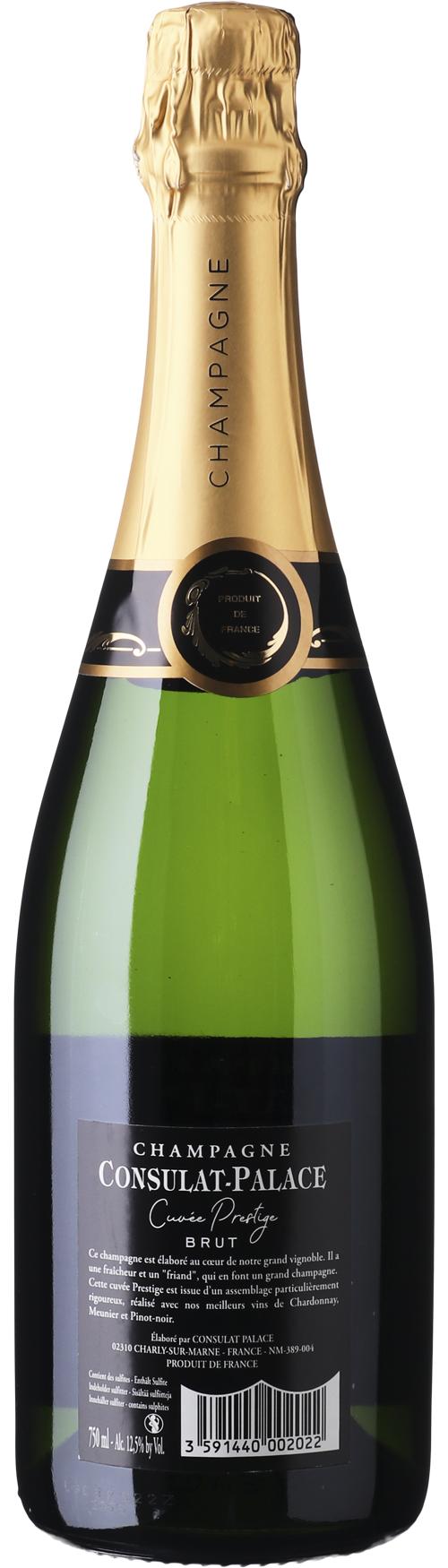 Consulat-Palace Champagne Brut, Cuvée Prestige wine bottle
