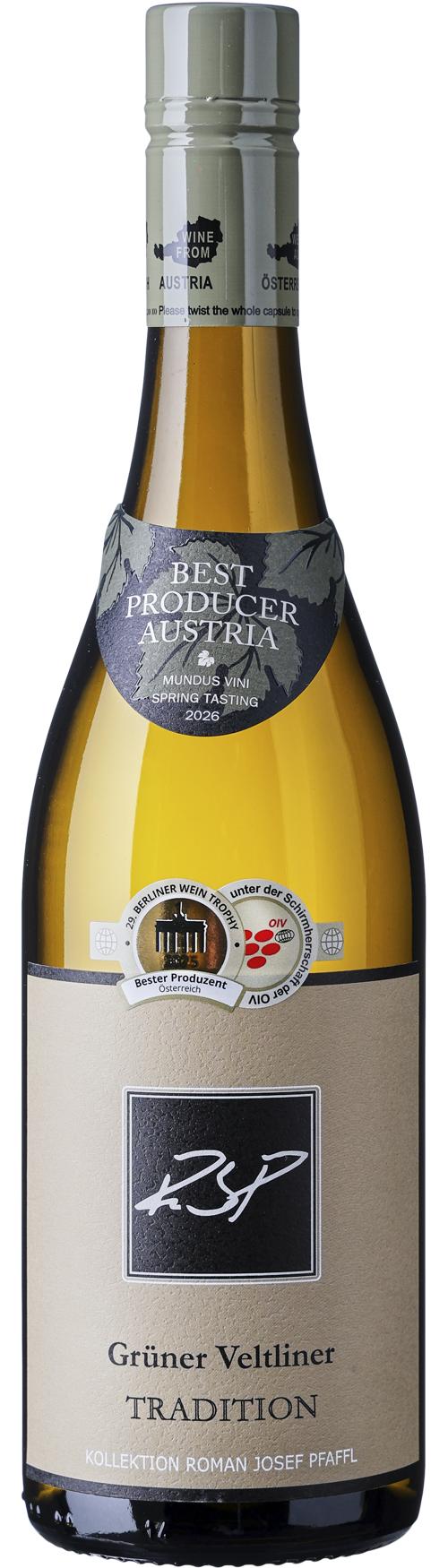 Kollektion Roman Josef Pfaffl Tradition Grüner Veltliner wine bottle