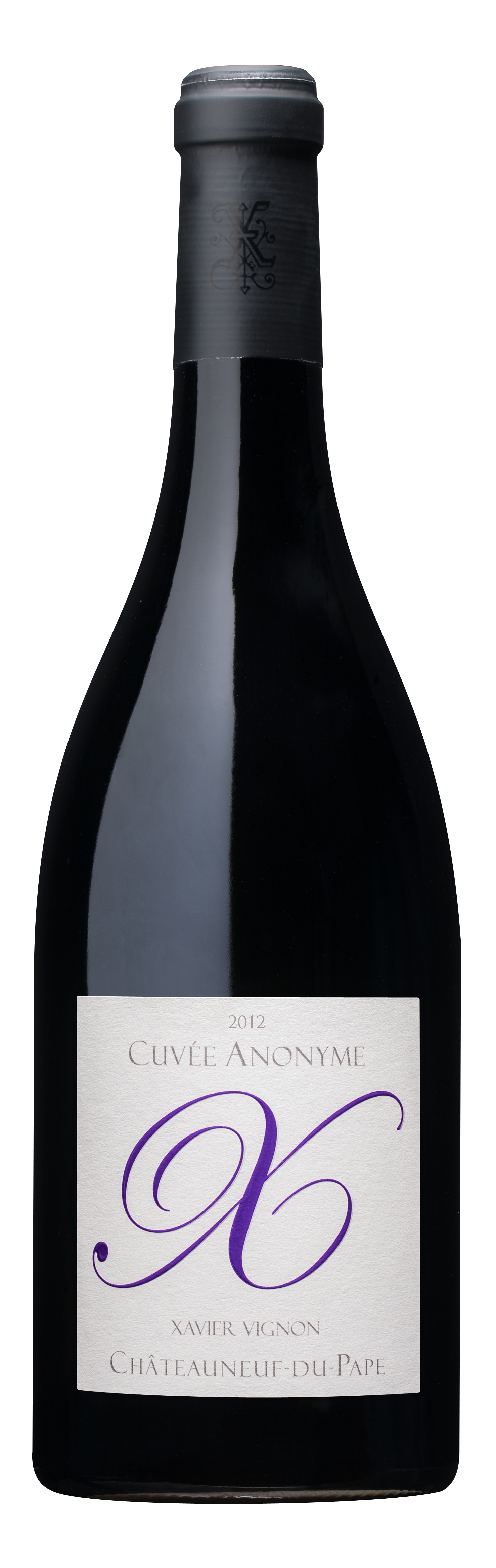 Xavier Chateauneuf du Pape Cuvée Anonyme 2012 wine bottle