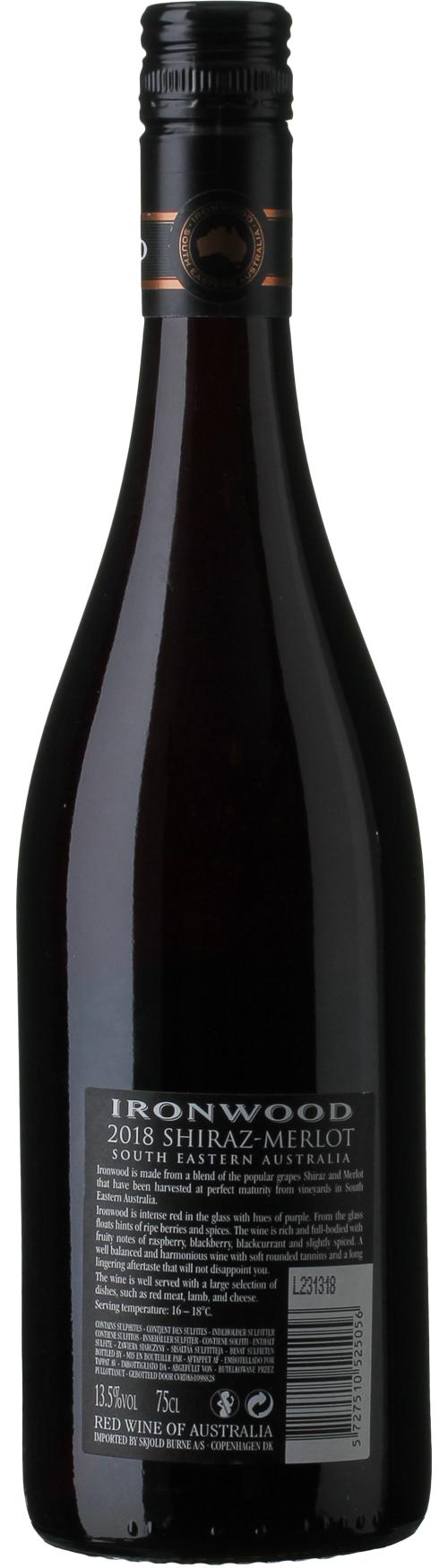 Ironwood Shiraz-Merlot wine bottle