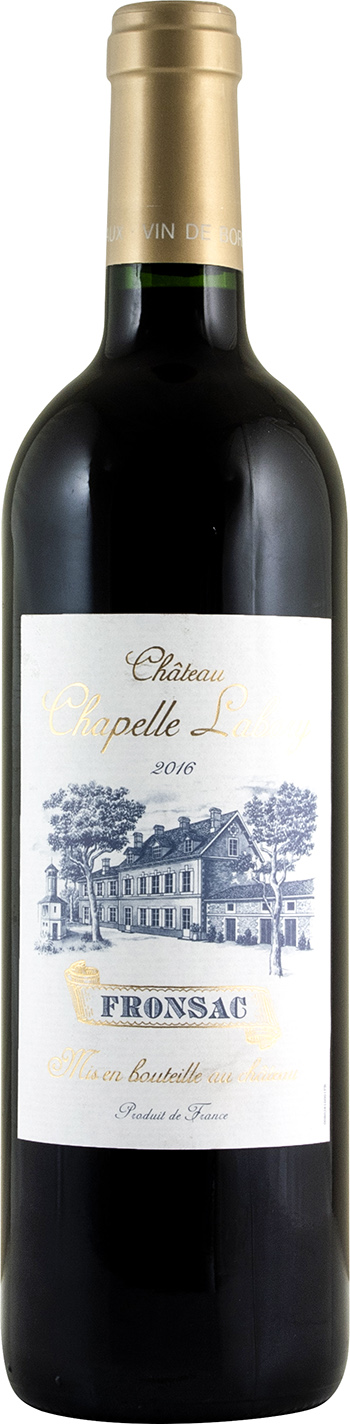 Chateau Chapelle Labory Fronsac AOC 2016 wine bottle