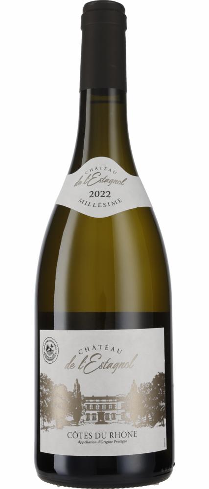 2022 Côtes-du-Rhône Blanc Chateau de l'Estagnol wine bottle