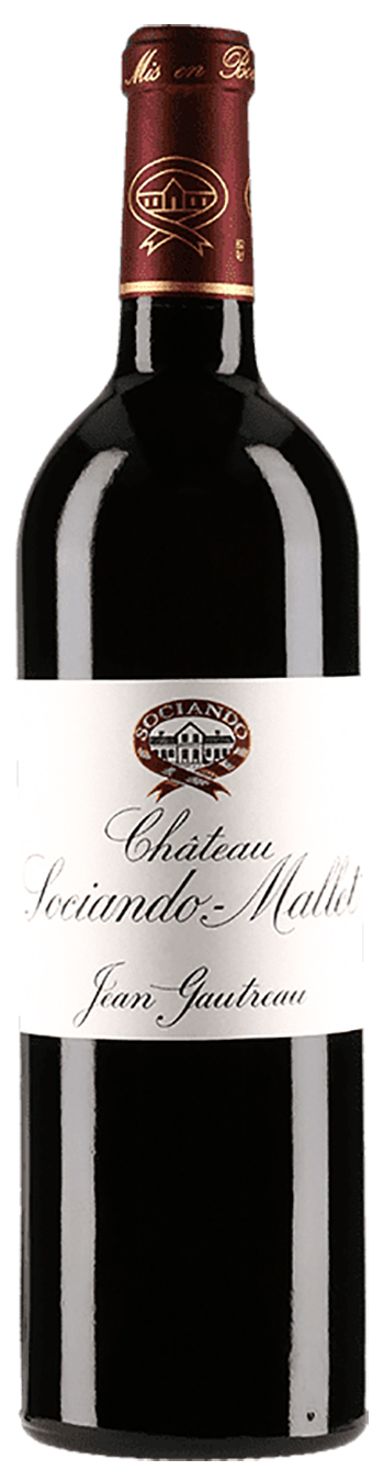 Chateau Sociando-Mallet Haut-Médoc 2016 i trækasse wine bottle
