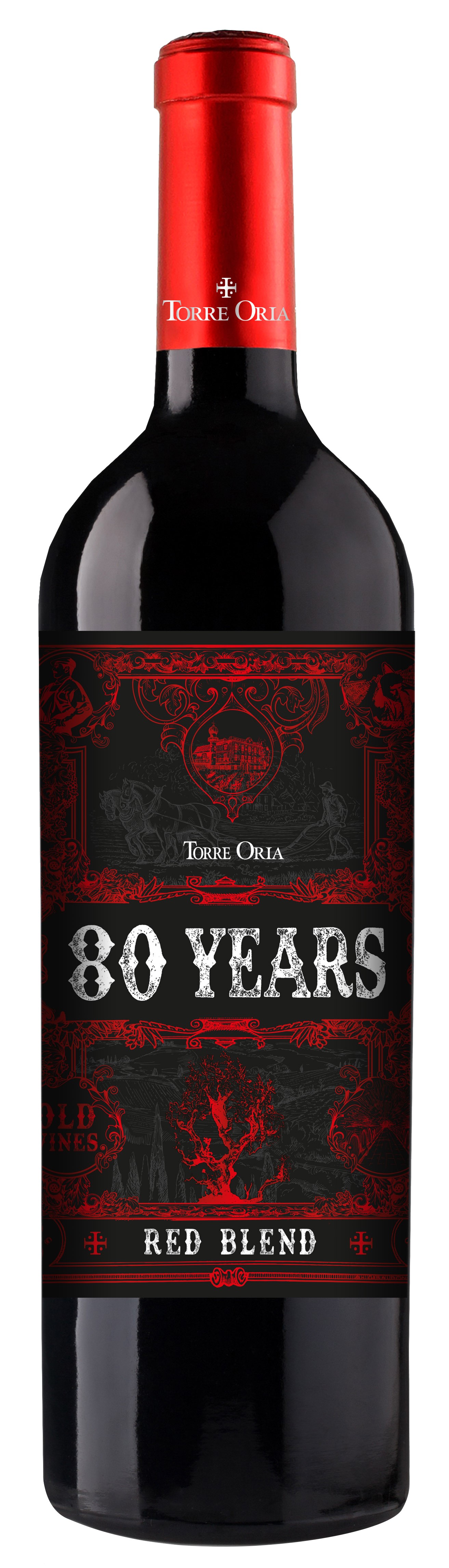 Torre Oria “80 Years” Red Blend Old Vines 2016 wine bottle