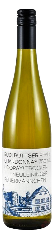 Rudi Rüttger Neuleininger Feuermännchen Chardonnay trocken Pfalz 2020 wine bottle
