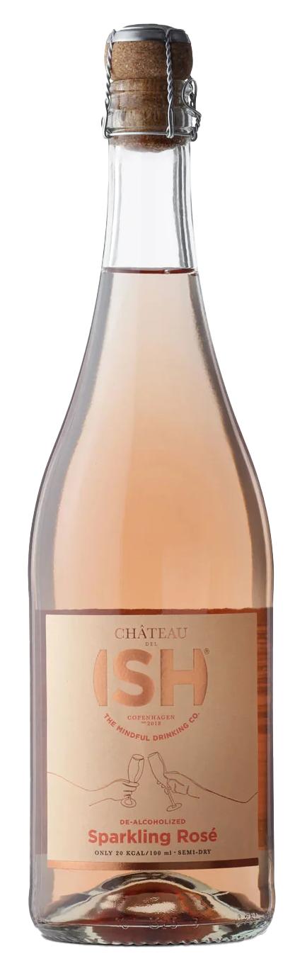 ISH Sparkling Rosé, alkoholfri (+pant) wine bottle
