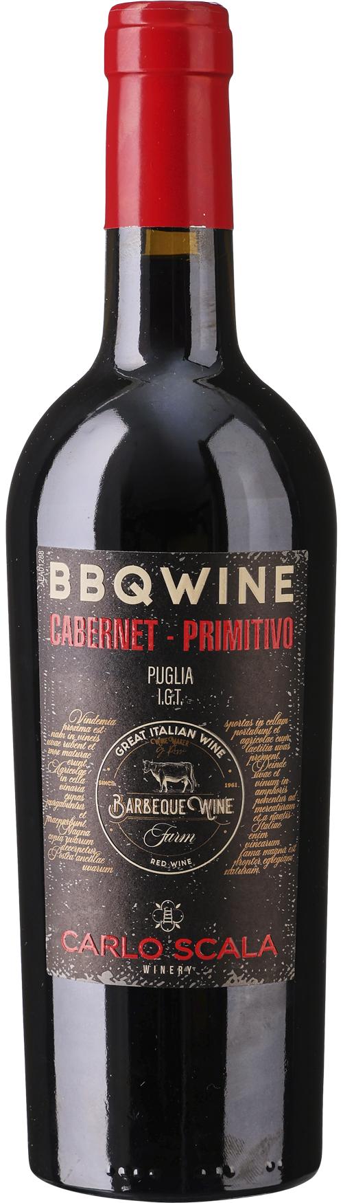 Carlo Scala BBQ Wine Puglia Cabernet Primitivo wine bottle