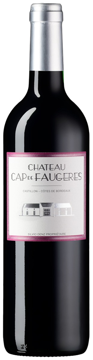 Chateau Cap de Faugéres AOC Castillon-Cotes de Bordeaux 2020 i trækasse wine bottle