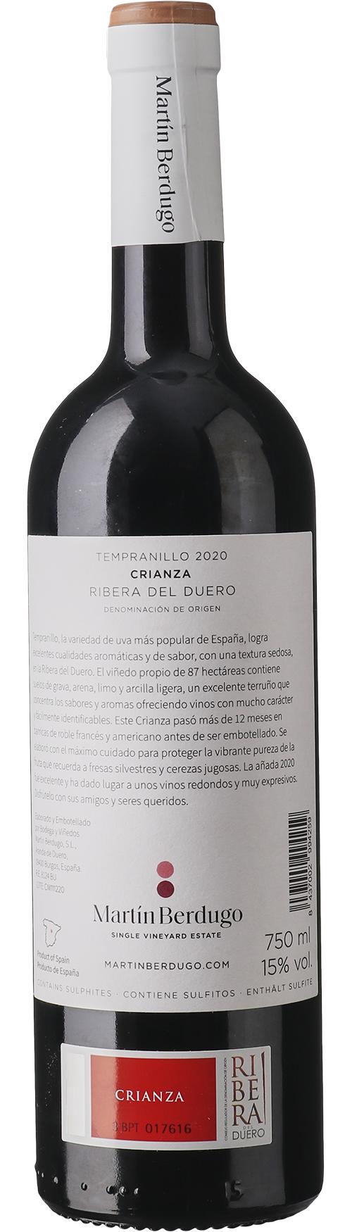 Martín Berdugo Crianza wine bottle