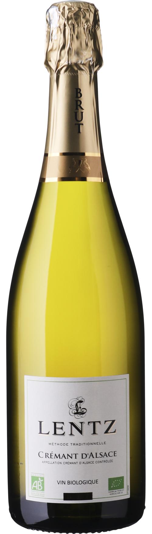 Lentz Crémant d'Alsace Brut økologisk wine bottle