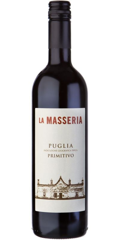 La Masseria Primitivo 2021 wine bottle
