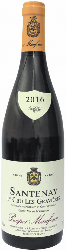 Prosper Maufoux Santenay 1er Cru Les Gravieres Blanc 2016 wine bottle