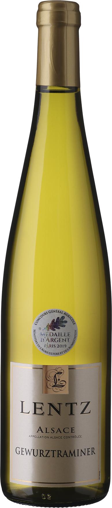 Lentz Gewürztraminer wine bottle