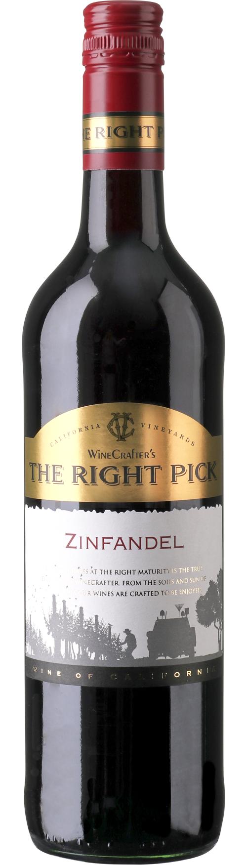 The Right Pick Zinfandel wine bottle