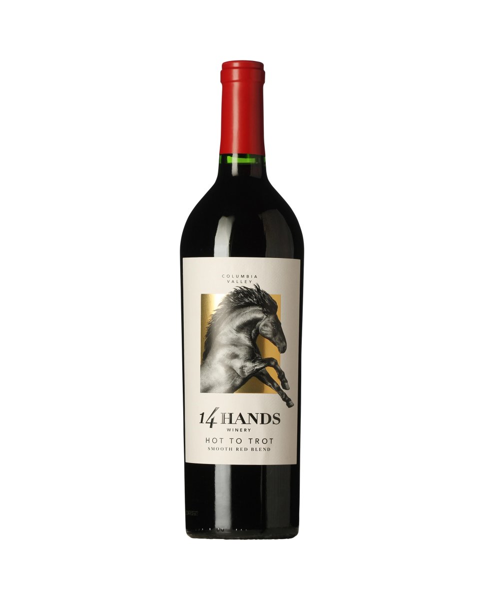 14 Hands Hot to Trot Smooth Red Blend wine bottle