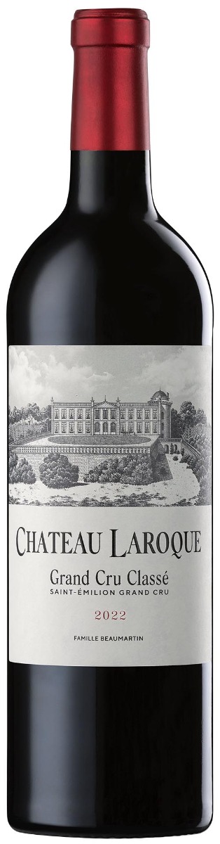 Château Laroque Saint-Émilion Grand Cru Classé 2022 i trækasse wine bottle