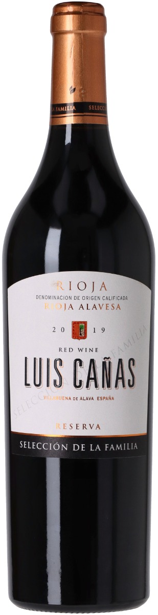 Bodegas Luis Canas Rioja Reserva Seleccion de la Familia 2019 i trækasse wine bottle