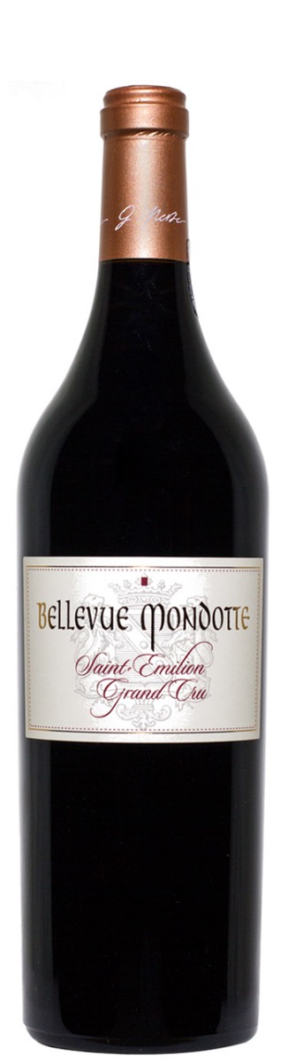 Chateau Bellevue Mondotte Saint-Emilion Grand Cru 2020 i trækasse wine bottle