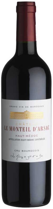 Chateau le Monteil d'Arsac Haut-Medoc Cru Bourgeois 2015 wine bottle