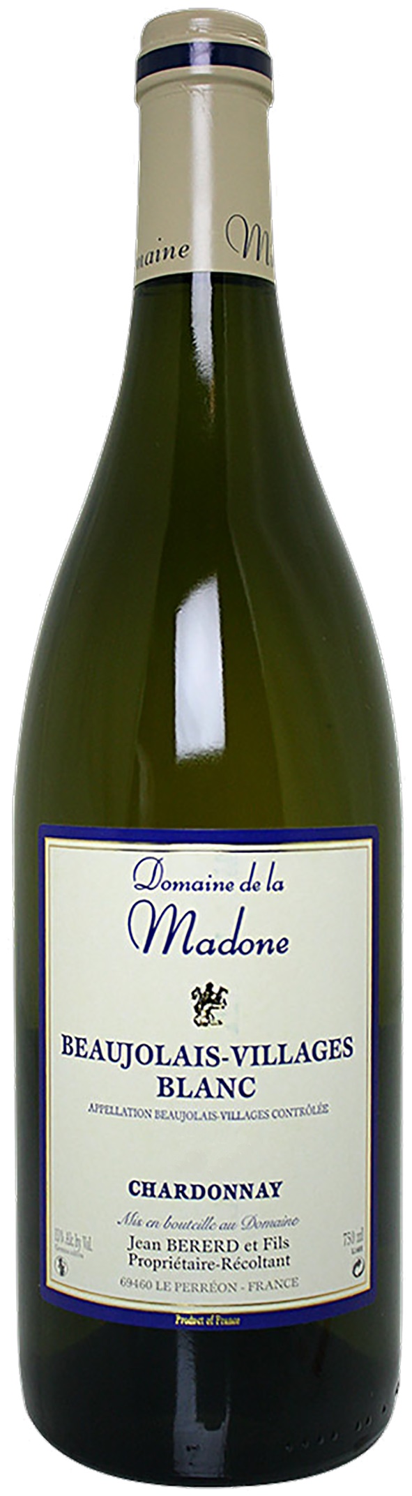 Domaine de la Madone Beaujolais-Villages Blanc Chardonnay 2017 wine bottle