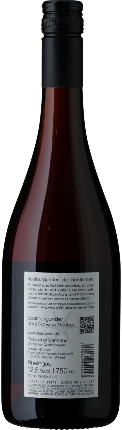 Weingut Eser Spätburgunder Trocken wine bottle